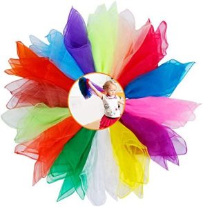 15 Pcs Pañuelos de Malabares Danza Bufandas, XCOZU Color
