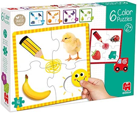 Goula - 6 color puzle de cartón para aprender los colores
