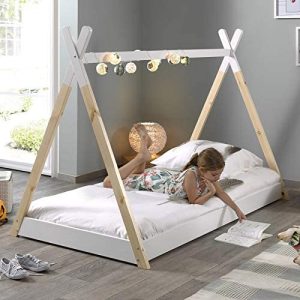 Alfred & Compagnie TIPI - Cama con somier (90 x 200 pino),