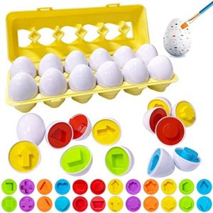 Juguete de Huevos Plástica,12 Piezas Huevos Juguetes Niños
