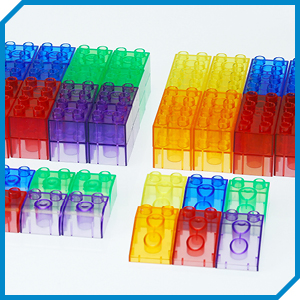 Bloques de módulos translúcidos TickiT, bloques Lego, bloques de colores Lego