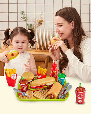 Juguete de hamburguesa para desarmar