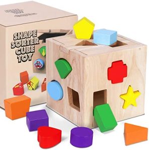 Juguete de Madera Montessori Rompecabezas de Madera de Cubo