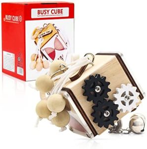 Bearsquad Busy Board Montessori Juguetes para Bebés Cubo de