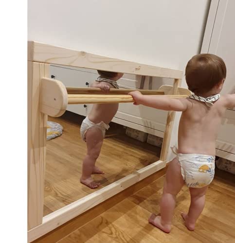Espejo Montessori de seguridad con barra con Marcado CE
